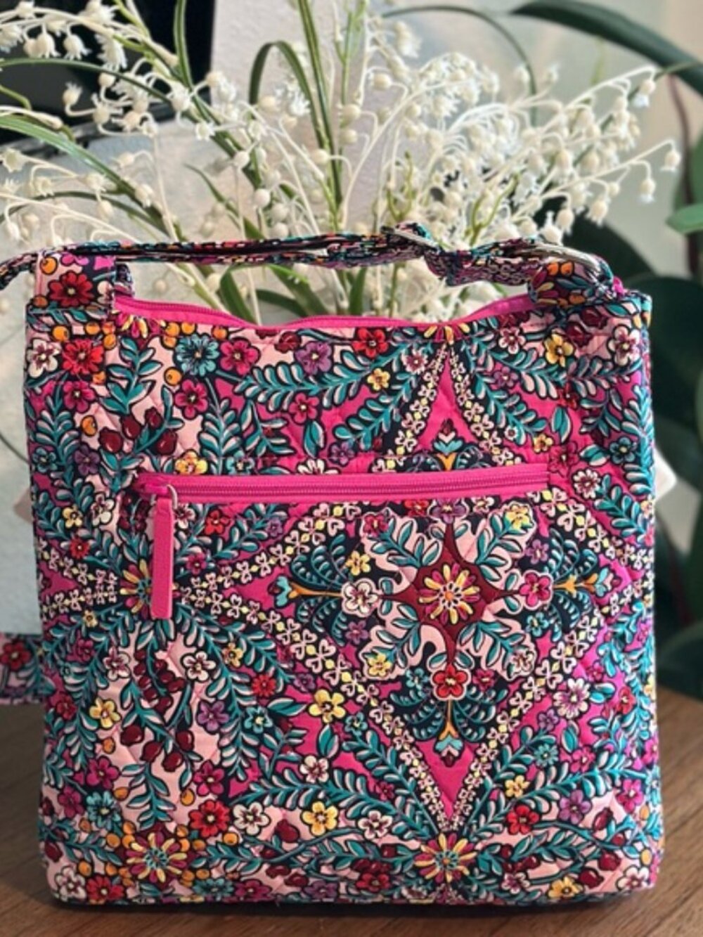 NWOT - Vera Bradley Colorful Floral Quilted Shoulder Bag